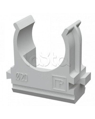 Крепеж-клипса для труб АБС-пластик в карт д20 (150шт/1500шт уп/кор) Промрукав (PR.0620) в Ставрополе Держатели, клипсы, скобы Pintop.ru