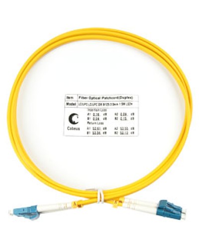 Шнур оптический duplex LC-LC 9/125 sm 2м Cabeus FOP(D)-9-LC-LC-2M в Ставрополе Патч-корды оптические Pintop.ru