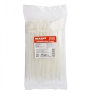 Хомут-стяжка нейлоновый, широкий 8х200 мм белый (100шт/уп) REXANT 07-0202