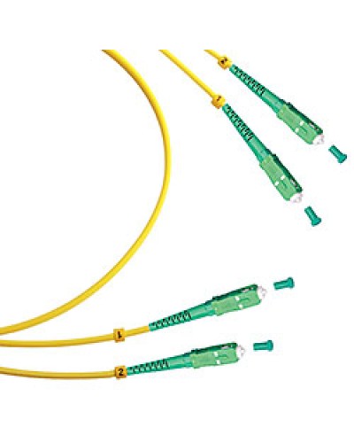 Шнур оптический SM 9/125 duplex SC/APC-SC/APC (1 м) Cabeus FOP(D)-9-SC/APC-SC/APC-1M в Ставрополе Патч-корды оптические Pintop.ru