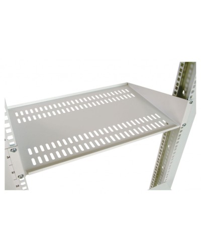 Полка перфорированная консольная 2U, глубина 300 мм черный ЦМО МС-30-9005 в Ставрополе Полки для шкафов и стоек Pintop.ru