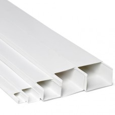 Кабель-канал 60x60x2000, двойной замок, белый (ПожТехКабель)