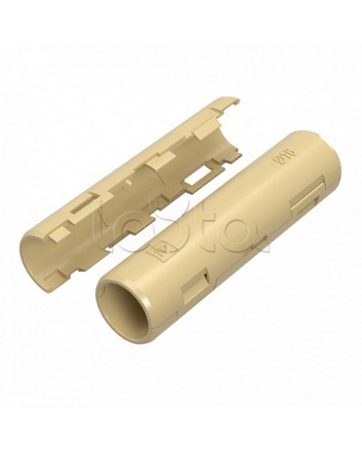 Муфта разборная d16 мм сосна (100шт/1200шт уп/кор) Промрукав (PR13.0425) в Ставрополе Повороты, муфты, тройники Pintop.ru