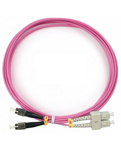 Шнур оптический duplex SC-FC 50/125 mm OM4 2м LSZH Cabeus FOP-50-OM4-SC-FC-2m в Ставрополе Патч-корды оптические Pintop.ru