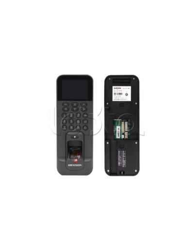 Терминал доступа со встроенными считывателями Mifare карт и отпечатков пальцев Hikvision DS-K1T804BMF в Ставрополе Считыватели Pintop.ru