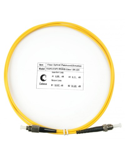 Шнур оптический simplex FC-ST 9/125 sm 1,5м LSZH Cabeus FOP(s)-9-FC-ST-1,5m в Ставрополе Патч-корды оптические Pintop.ru