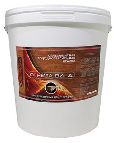Краска огнезащитная водно-дисперсионнаявспучивающаясядля дерева Огнеза марки«ОГНЕЗА-ВД-Д» , ведро 25 кг., цвет белый в Ставрополе Огнезащитные краски Pintop.ru