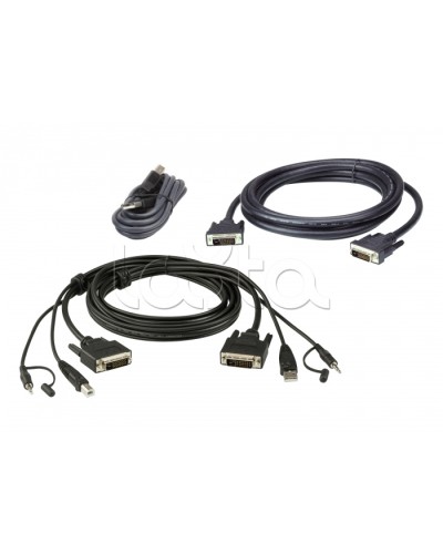 Комплект кабелей USB, DVI-D Dual Link, Dual Display для защищенного KVM-переключателя (3м) ATEN 2L-7D03UDX5 в Ставрополе Видеоусилители, Модуляторы, Делители Pintop.ru