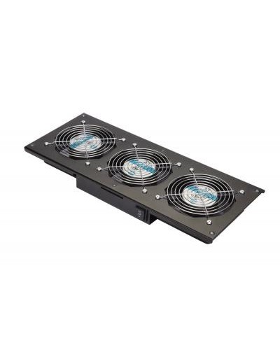 Eurolan Модуль вентиляторный потолочный, 3 вентилятора, термореле, 3 положения, черный (60A-90-11-30BL) в Ставрополе Вентиляторные модули Pintop.ru