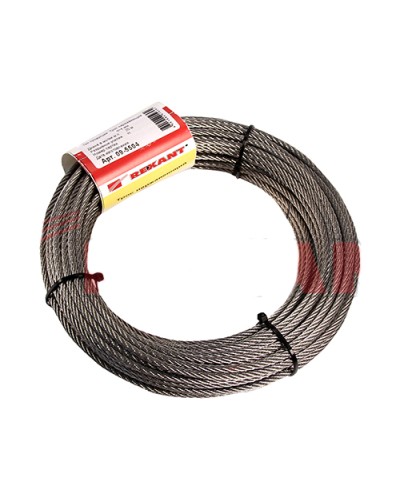 Трос нержавеющий d=3мм, моток 20 метров REXANT 09-5503 в Ставрополе Крепежные изделия Pintop.ru