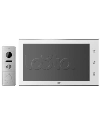 Комплектвидеодомофона CTV-DP4105AHD (белый) в Ставрополе Комплекты домофонов Pintop.ru