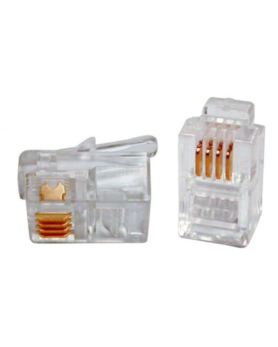 Коннектор телефонный для телефонных трубок Cabeus 4P4C в Ставрополе Коннекторы и разъемы Pintop.ru