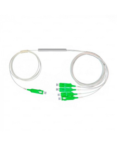 Разветвитель план 1х4 окон SC/APC 9/125 вывод 1,5м буфер 0.9мм 1260/1650 Cabeus (FCT-PLC-1/4-9-SC/A-1.5-0.9) в Ставрополе Оптические разветвители (сплиттеры) Pintop.ru