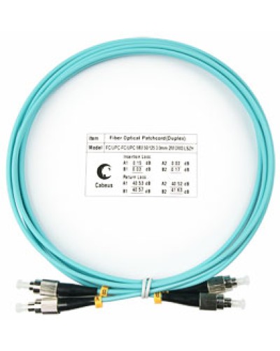 Шнур оптический duplex FC-FC 50/125 mm OM3 1,5м LSZH Cabeus FOP-50-FC-FC-1,5m в Ставрополе Патч-корды и пигтейлы Pintop.ru