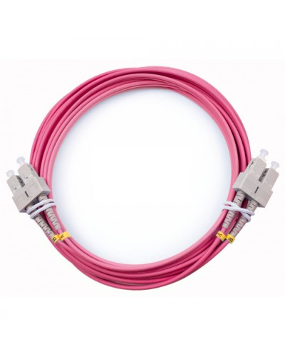 Шнур оптический duplex SC-SC 50/125 mm OM4 5м LSZH Cabeus FOP-50-OM4-SC-SC-5m в Ставрополе Патч-корды оптические Pintop.ru