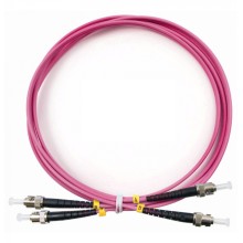 Шнур оптический duplex ST-ST 50/125 mm OM4 1м LSZH Cabeus FOP-50-OM4-ST-ST-1m