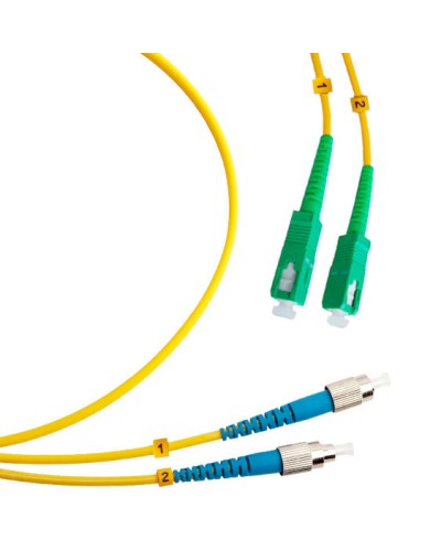 Шнур оптический duplex SC/APC-FC/UPC 9/125 sm 15м LSZH Cabeus FOP(d)-9-SC/APC-FC/UPC-15m в Ставрополе Патч-корды оптические Pintop.ru