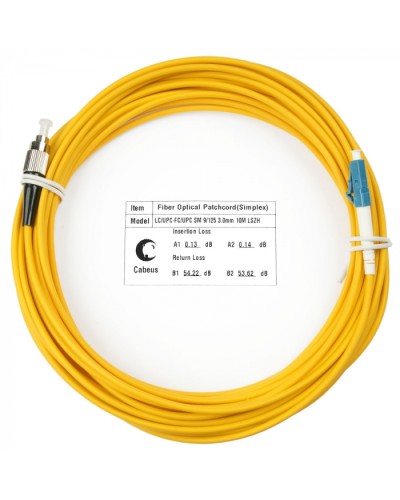 Шнур оптический simplex LC-FC 9/125 sm 15м LSZH Cabeus FOP(s)-9-LC-FC-15m в Ставрополе Патч-корды оптические Pintop.ru