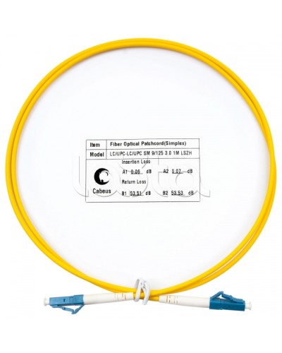 Шнур оптический simplex LC-LC 9/125 SM 1 м LSZH Cabeus FOP(s)-9-LC-LC-1M в Ставрополе Патч-корды оптические Pintop.ru
