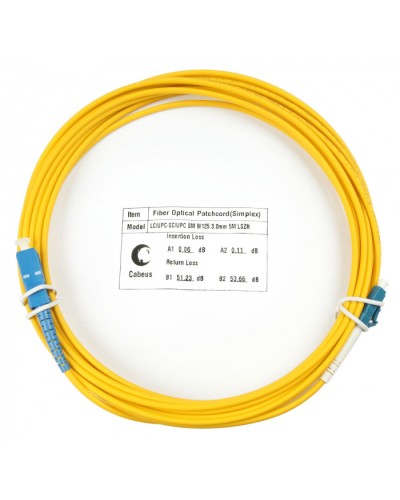 Шнур оптический simplex LC-SC 9/125 sm 10м LSZH Cabeus FOP(s)-9-LC-SC-10m в Ставрополе Патч-корды оптические Pintop.ru