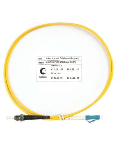 Шнур оптический simplex LC-ST 9/125 sm 1,5м LSZH Cabeus FOP(s)-9-LC-ST-1,5m в Ставрополе Патч-корды оптические Pintop.ru
