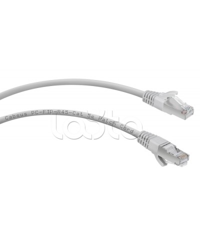 Патч-корд FTP, категория 5e, 2 м, экранированный, серый Cabeus PC-FTP-RJ45-Cat.5e-2m в Ставрополе Патчкорды (медные) Pintop.ru