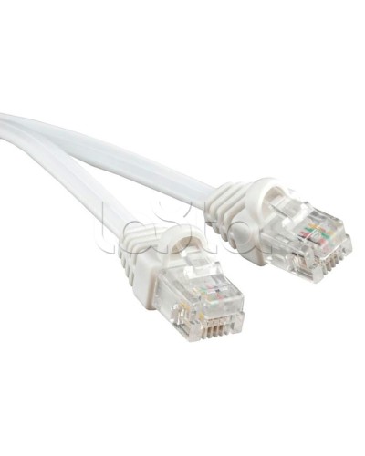 Патч-корд 6p4c телефонный, 2 м, белый Cabeus PC-TEL-RJ12-2m в Ставрополе Патчкорды (медные) Pintop.ru