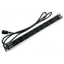 Блок на 8 розеток IEC 320 горизонтальный для 19' шкафов Cabeus (PDU-8I-2IEC)