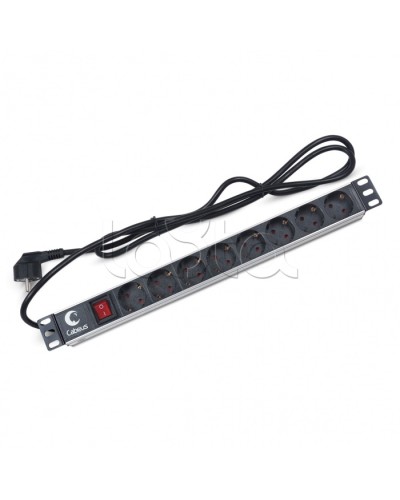 Блок на 8 розеток EU горизонтальный для 19 шкафов Cabeus (PDU-8P-2EU) в Ставрополе Блоки розеток Pintop.ru