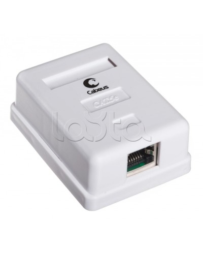 Розетка компьютерная RJ-45(8P8C), категория 5e, экранированная, одинарная, внешняя, Dual IDC(110&Krone type) Cabeus WS-8P8C-Cat.5e-SH-1 в Ставрополе Розетки компьютерные и телефонные Pintop.ru