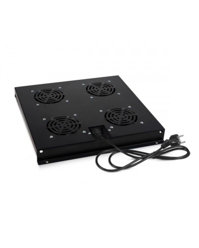 Модуль вентиляторный с 4-я вентиляторами, цвет черный (RAL 9004) Cabeus (TRAY-SC-120-BK) в Ставрополе Вентиляторные модули Pintop.ru