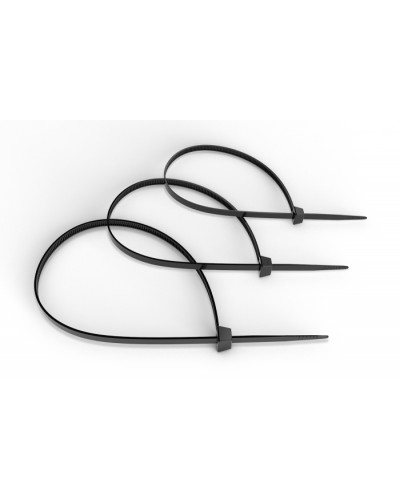 Стяжка нейлоновая неоткрывающаяся, безгалогенная (halogen free), 300x3.6мм, черная (100 шт) Cabeus CTBL-300 в Ставрополе Аксессуары для кабель-канала Pintop.ru