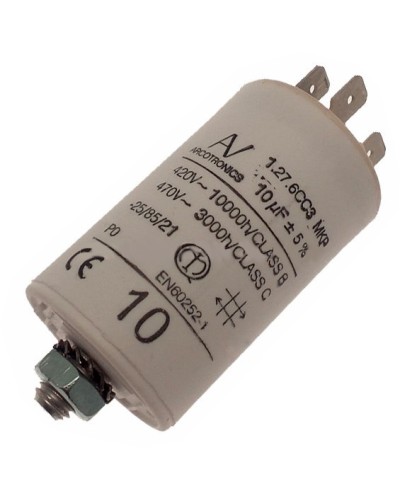 Конденсатор 10 мкФ со сдвоенными выводами и болтом Came 119RIR294 в Ставрополе Запчасти для шлагбаумов и автоматики Pintop.ru