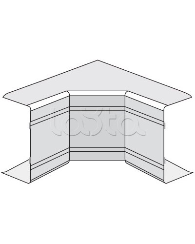 Угол внутренний неизменяемый (90°) NIA 80x40 мм DKC 01824 в Ставрополе Аксессуары для кабель-канала Pintop.ru