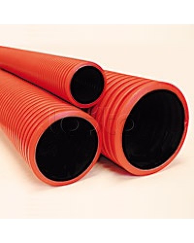 Труба гибкая двустенная 75 мм с протяжкой красная DKC 121975100 в Ставрополе Труба гофрированная Pintop.ru