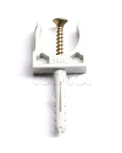 Держатель с защелкой и дюбелем, д.20 мм DKC 51320 в Ставрополе Держатели, клипсы, скобы Pintop.ru