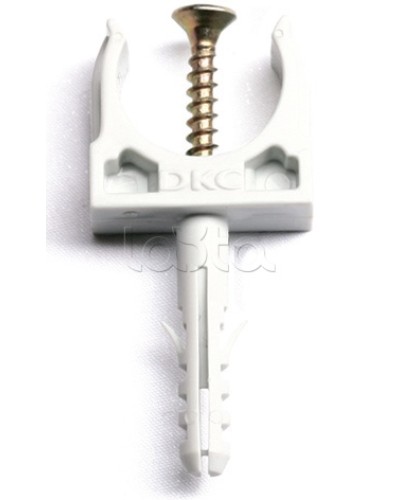 Держатель с защелкой и дюбелем, д.32 мм DKC 51332 в Ставрополе Держатели, клипсы, скобы Pintop.ru