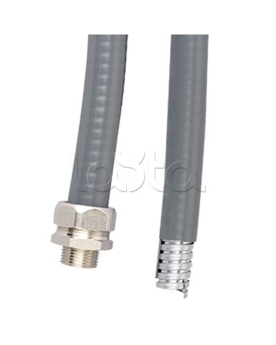 Металлорукав DN 26мм в гладкой EVA изоляции, Dвн 26,5 мм, Dнар 34,0, IP66, 25 м, цвет серый DKC 607E032 в Ставрополе Крепежные изделия Pintop.ru