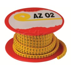 Колечко маркировочное A, 2.5-4мм. черное на желтом DKC AZO3AABY