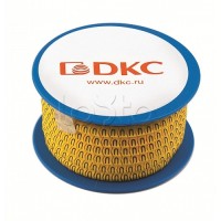 Колечко маркировочное O, 2.5-4мм. черное на желтом DKC AZO3OOBY