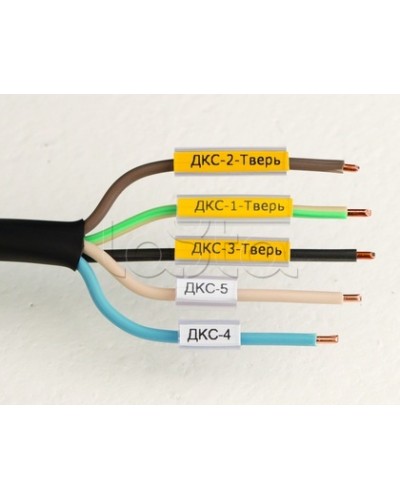 Маркировка для провода, гибкая, для трубочек. 4х10мм. Белая DKC NUTFL10 в Ставрополе Крепежные изделия Pintop.ru