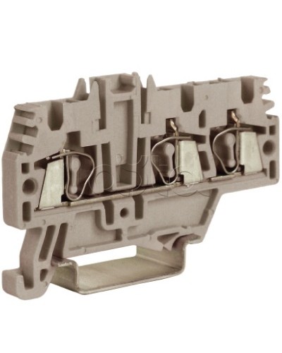 Зажим 2,5 кв.мм серый 1 ввод/2 вывода DKC ZHM510GR в Ставрополе Держатели, клипсы, скобы Pintop.ru