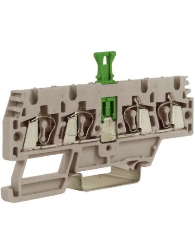 Зажим, 2 ввод/2 вывода, серый 2,5 кв.мм, с размыкателем DKC ZHMS10GR в Ставрополе Держатели, клипсы, скобы Pintop.ru