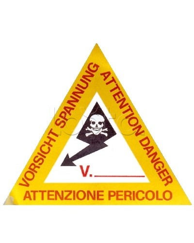 Предупреждающая табличка 120мм DKC ZTA002 в Ставрополе Аксессуары для лотков Pintop.ru