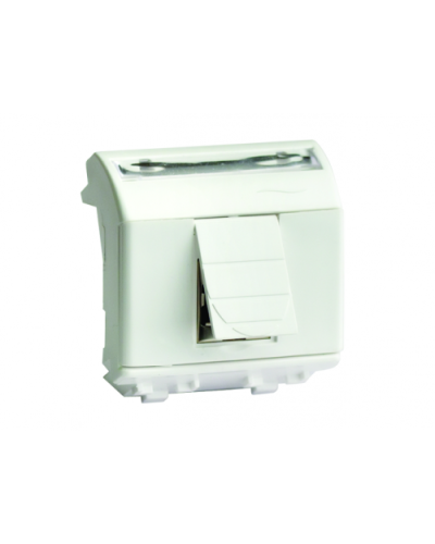 Розетка USB 2.0, со шторкой, белый RAL 9010, 1 разъем, 2М, BRAVA DKC 76202B в Ставрополе Аксессуары для стоек и шкафов Pintop.ru