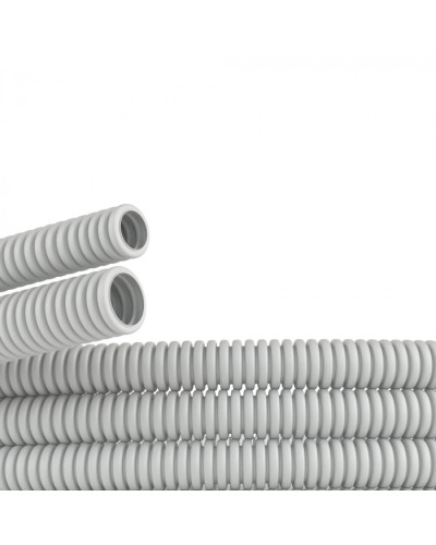 Труба ПВХ гибкая гофр. д.40мм, тяжёлая без протяжки, цвет серый DKC 90540 в Ставрополе Труба гофрированная Pintop.ru