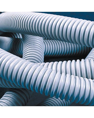 Труба ПВХ гибкая гофр. д.20мм, лёгкая без протяжки, 25м, цвет серый DKC 9092025 в Ставрополе Труба гофрированная Pintop.ru