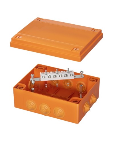 Коробка распределительная IP55, пластиковая с кабельными вводами и клеммниками 240х190х90мм DKC FSK41610 в Ставрополе Распределительные коробки Pintop.ru