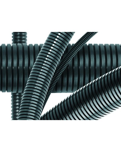 Труба гофрированная DN36мм, ПВ-0, D вн 36,3 мм, D нар 42,5 мм, полиамид 6, без протяжки DKC PA603643F0 в Ставрополе Труба гофрированная Pintop.ru