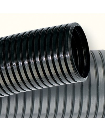 Труба гофрированная DN12мм, ПВ-2, Dвн 12,2 мм, Dнар 15,8 мм, полиамид 6, цвет чёрный, с протяжкой, DKC PA611216F2 в Ставрополе Труба гофрированная Pintop.ru
